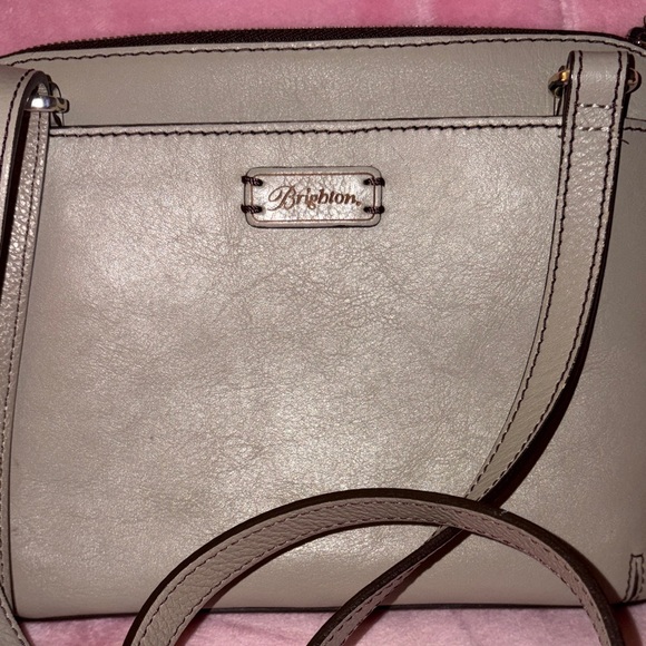 BRIGHTON FERRARA VELLA NOVA DOMED STUDDED BEECHWOOD CROSSBODY ORGANIZER BAG - Picture 5 of 16